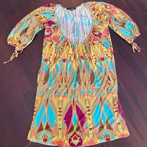 T-Bags Los Angeles  printed boho chic dress XS